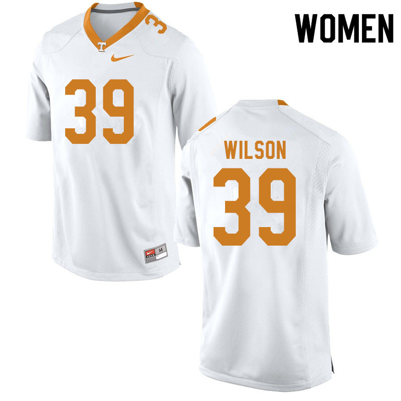 Women #39 Toby Wilson Tennessee Volunteers College Football Jerseys Sale-White